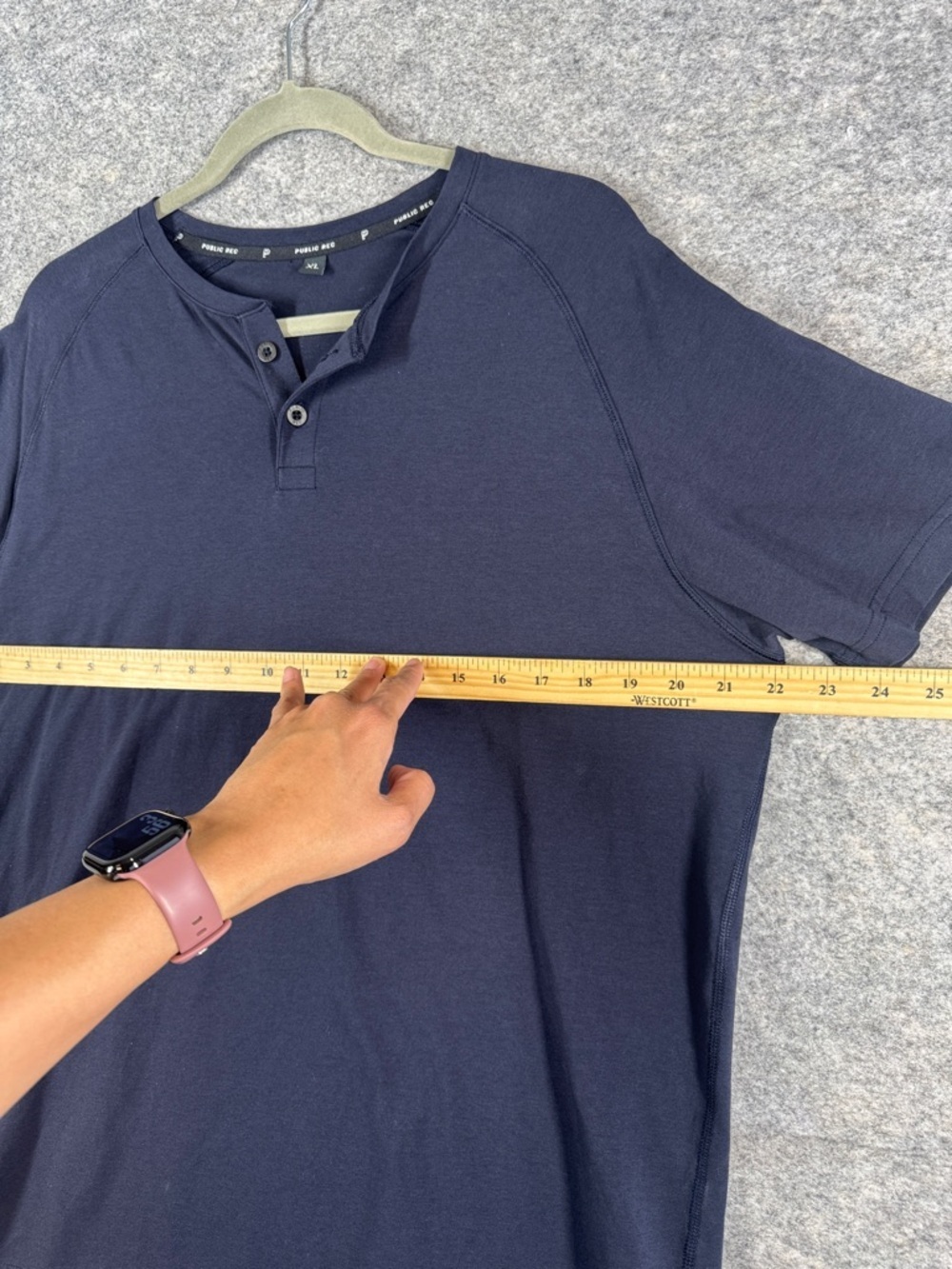 Public Rec Navy Pima Cotton Tencel Short Sleeve Henley Shirt Top Size XL Casual - Picture 6 of 13